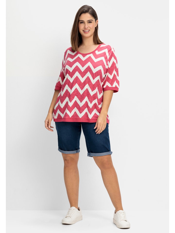 Тканевые шорты sheego, темно-синий деним
Тканевые шорты sheego, темно-синий деним