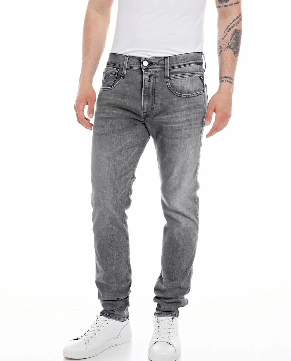 Мужские ковбойские джинсы приталенного кроя с карманами Replay, серый
Мужские ковбойские джинсы приталенного кроя с карманами Replay, серый