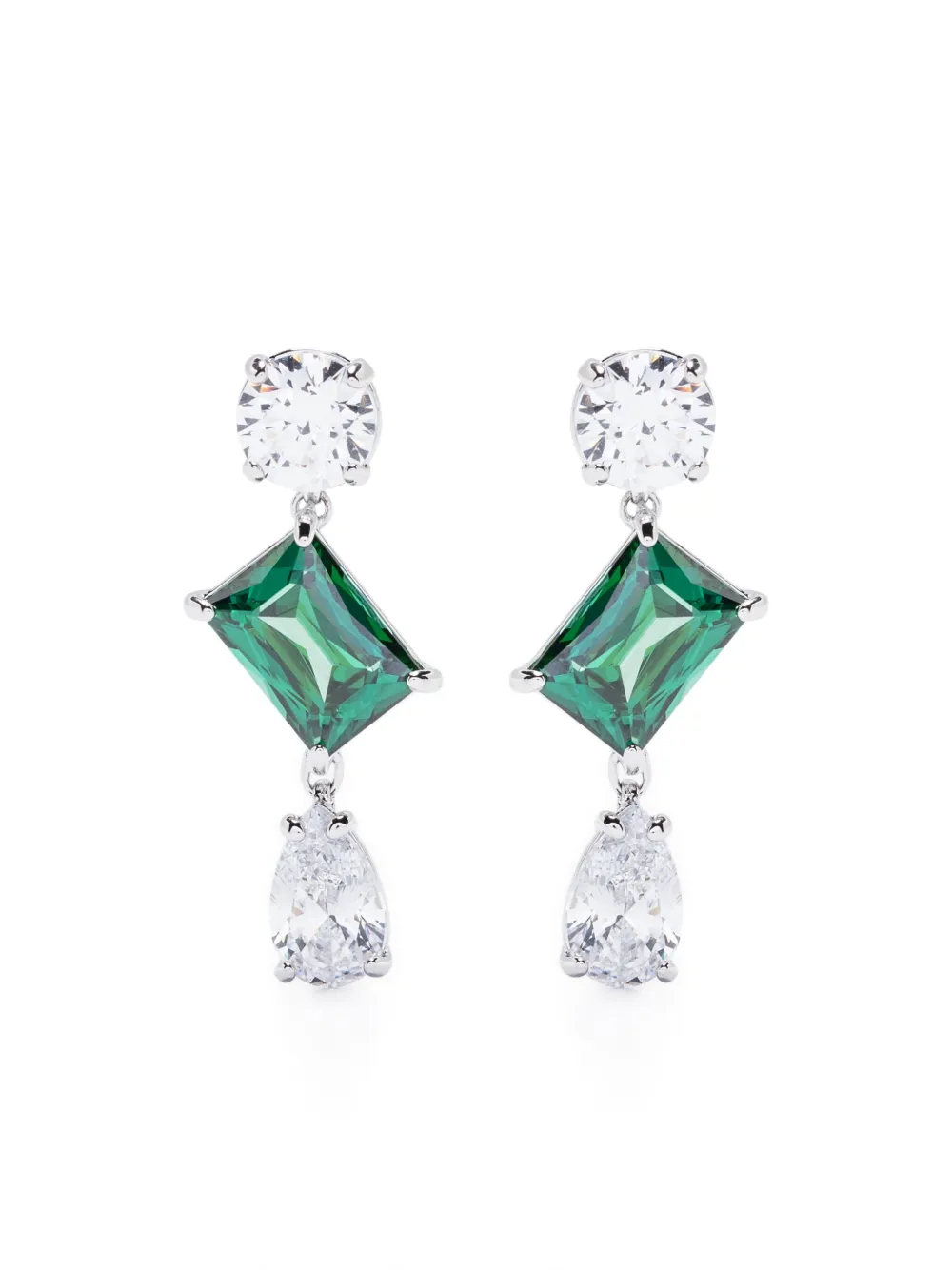 Серьги Mesmera с кристаллами Swarovski, серебяный 
Серьги Mesmera с кристаллами Swarovski, серебяный