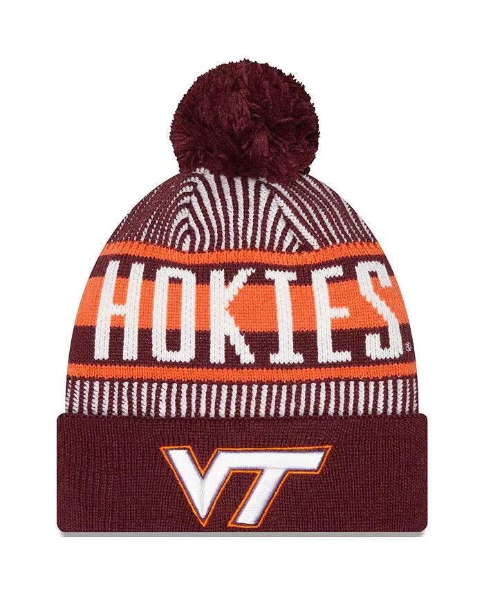 Мужская шапка Maroon Virginia Tech Hokies с полосатым манжетом и помпоном New Era
Мужская шапка Maroon Virginia Tech Hokies с полосатым манжетом и помпоном New Era