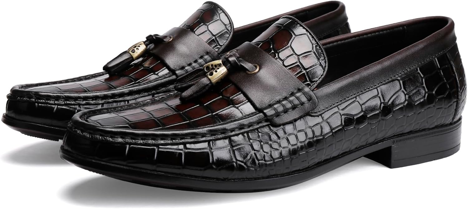 Классические мужские кожаные лоферы с кисточками, с тиснением под аллигатора Generic, черный
Классические мужские кожаные лоферы с кисточками, с тиснением под аллигатора Generic, черный