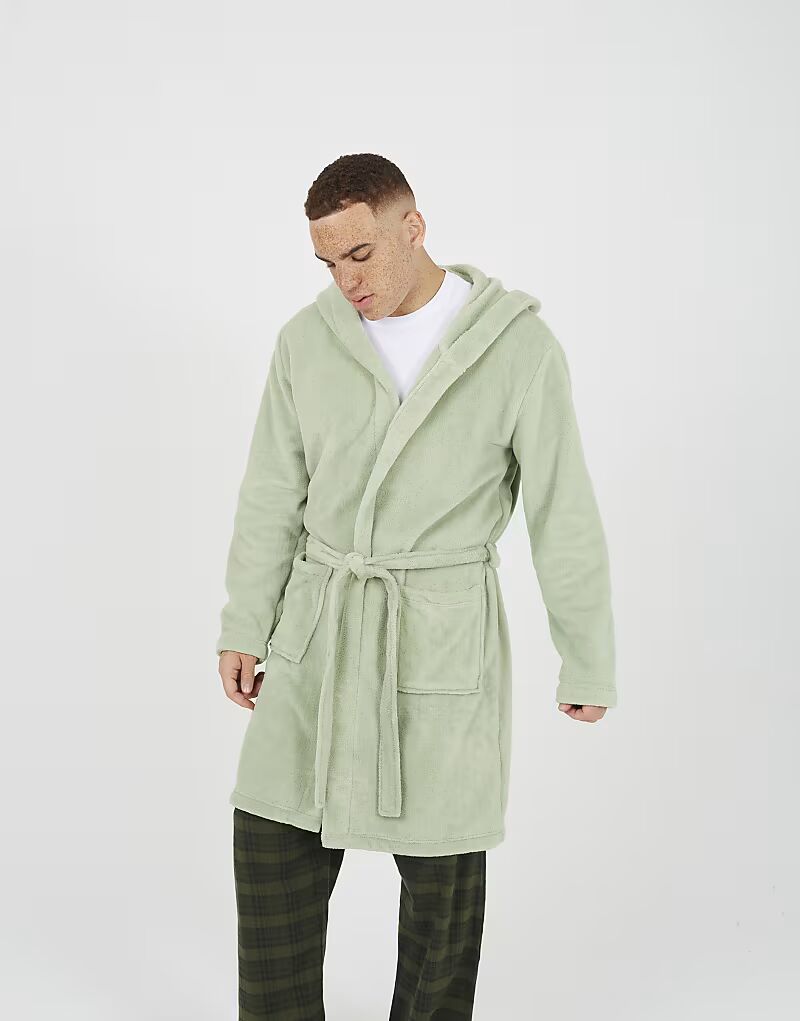 Халат с капюшоном и поясом-завязкой бледно-зеленого цвета Brave Soul
Халат с капюшоном и поясом-завязкой бледно-зеленого цвета Brave Soul