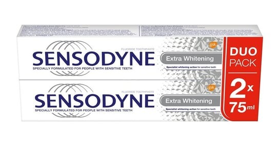 Зубная паста Extra Whitening, 2x75 мл Sensodyne
Зубная паста Extra Whitening, 2x75 мл Sensodyne