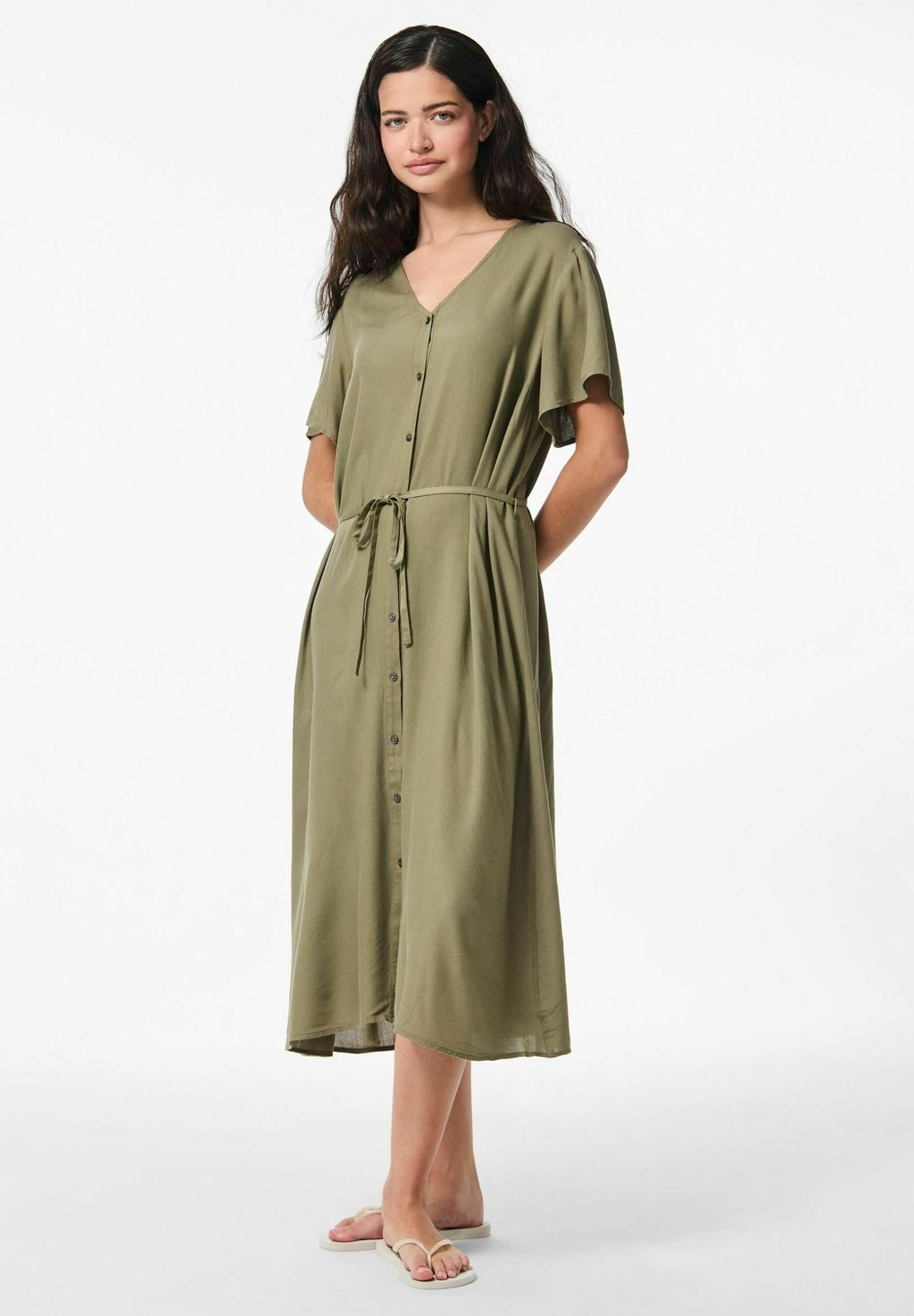 Платье-рубашка MIDI Pieces, зеленый
Платье-рубашка MIDI Pieces, зеленый