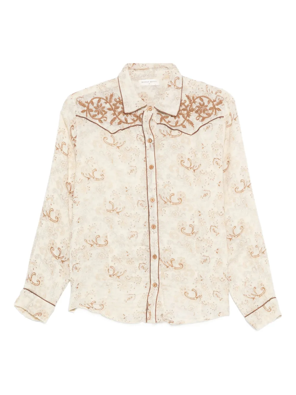 Рубашка с принтом "пейсли" MAISON HOTEL, нейтральный
Рубашка с принтом "пейсли" MAISON HOTEL, нейтральный