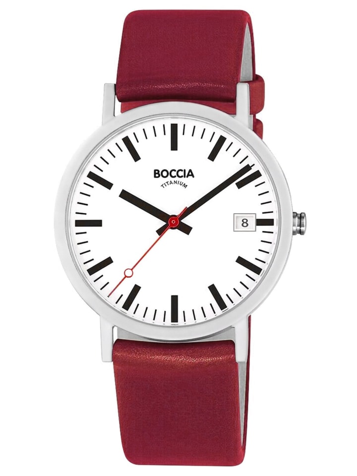 Boccia Мужские титановые наручные часы с индикацией даты, красные
Boccia Мужские титановые наручные часы с индикацией даты, красные