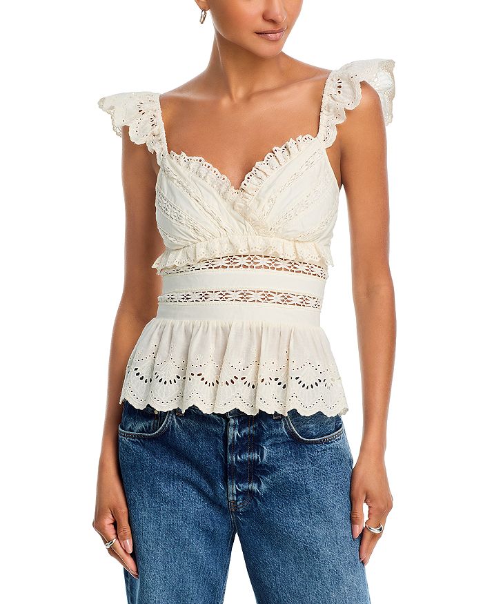 Топ с вышитыми глазками Flutter - эксклюзив AQUA, белый
Топ с вышитыми глазками Flutter - эксклюзив AQUA, белый