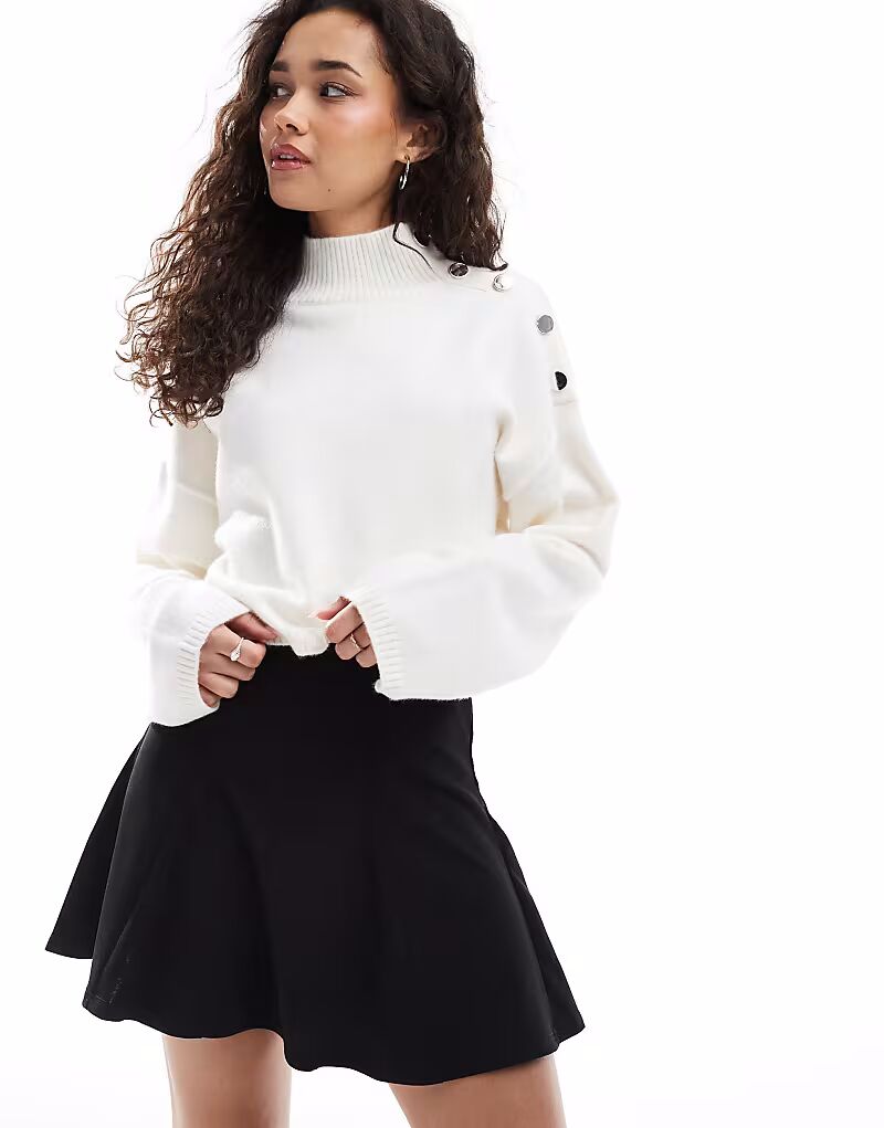 Мини-юбка ASOS DESIGN годе черного цвета 
Мини-юбка ASOS DESIGN годе черного цвета