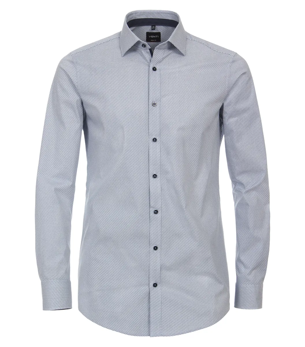 Деловая рубашка VENTI "Деловая рубашка VENTI удлиненные рукава 72см с принтом", синий 
Деловая рубашка VENTI "Деловая рубашка VENTI удлиненные рукава 72см с принтом", синий