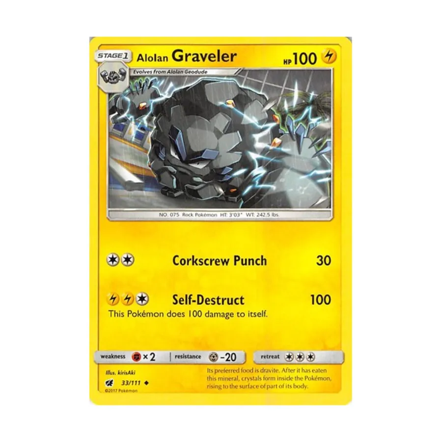 CCG Алолан Гравелер (Ю) #33, Pokemon - Sun & Moon - Crimson Invasion - Singles
CCG Алолан Гравелер (Ю) #33, Pokemon - Sun & Moon - Crimson Invasion - Singles
