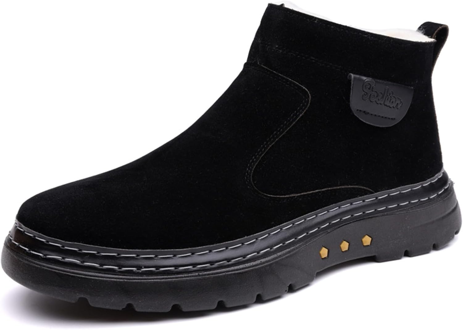 Мужские зимние снегоступы Azttoztto из натуральной кожи с боковой молнией, ботинки до щиколотки, с плюшевой подкладкой, для походов на открытом воздухе, с нескользящей подошвой, черный
Мужские зимние снегоступы Azttoztto из натуральной кожи с боковой молнией, ботинки до щиколотки, с плюшевой подкладкой, для походов на открытом воздухе, с нескользящей подошвой, черный