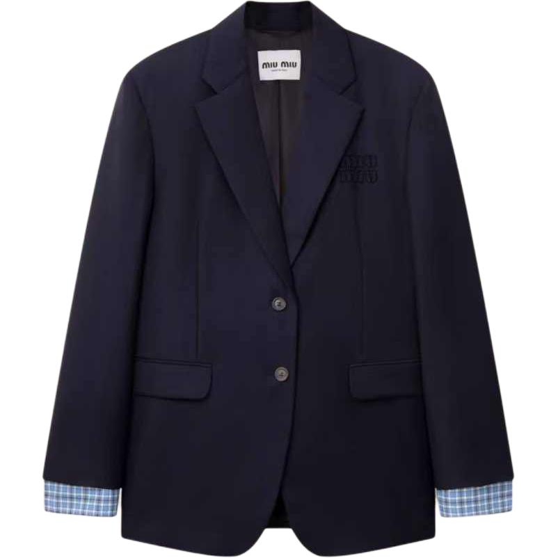 Женский пиджак для делового костюма MIU MIU, синий
Женский пиджак для делового костюма MIU MIU, синий