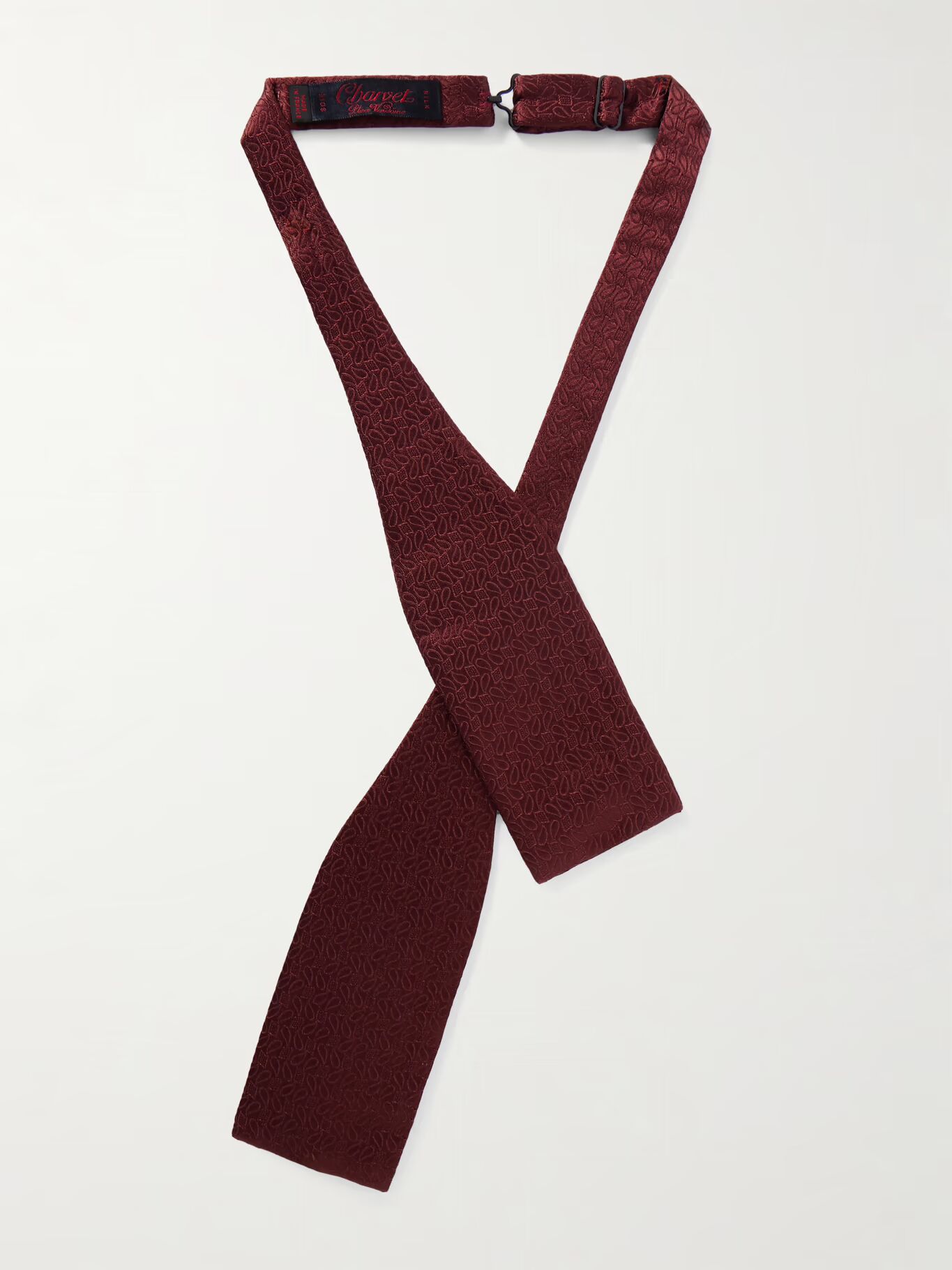 Галстук-бабочка из шелка с жаккардовым узором и узором пейсли, готовый к использованию CHARVET, цвет Burgundy
Галстук-бабочка из шелка с жаккардовым узором и узором пейсли, готовый к использованию CHARVET, цвет Burgundy