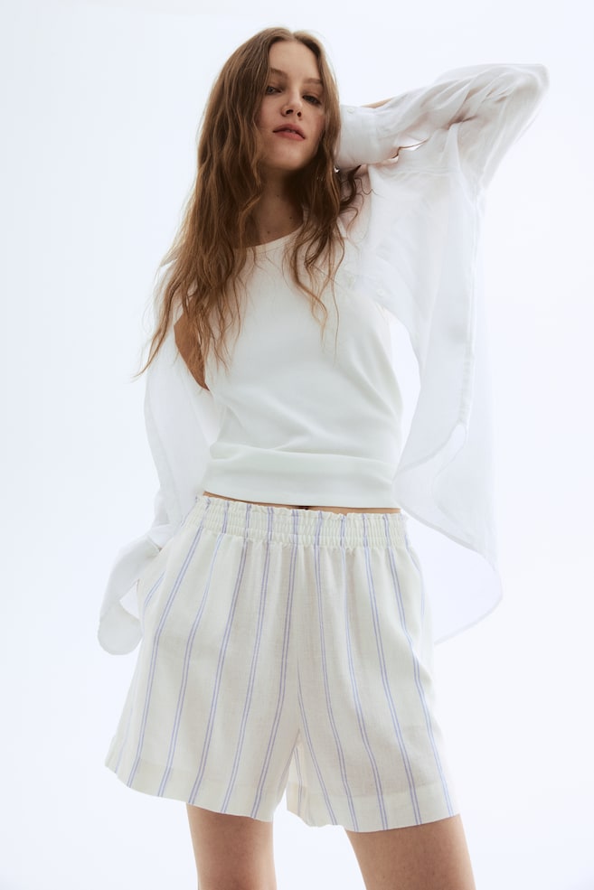 Шорты из льняной смеси H&M, мультиколор
Шорты из льняной смеси H&M, мультиколор