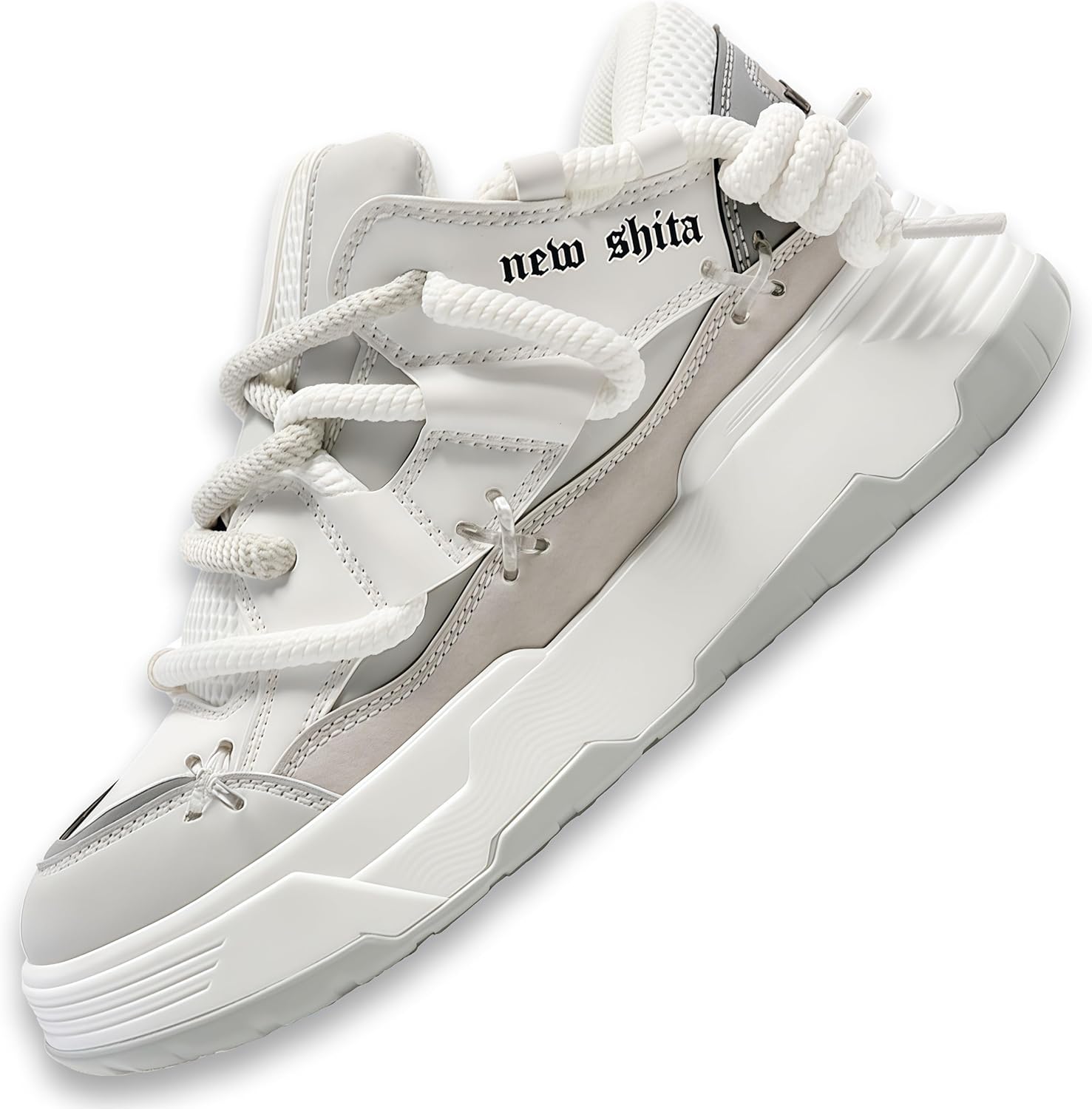 Женские модные кроссовки на платформе из искусственной кожи с массивной подошвой, легкие, дышащие, для увеличения роста, унисекс, для повседневной носки, ходьбы, тенниса и бега New Shita, белый/серый
Женские модные кроссовки на платформе из искусственной кожи с массивной подошвой, легкие, дышащие, для увеличения роста, унисекс, для повседневной носки, ходьбы, тенниса и бега New Shita, белый/серый