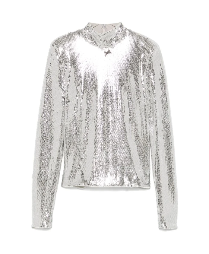 Толстовка с высоким воротником и пайетками Rotate Birger Christensen, серый
Толстовка с высоким воротником и пайетками Rotate Birger Christensen, серый