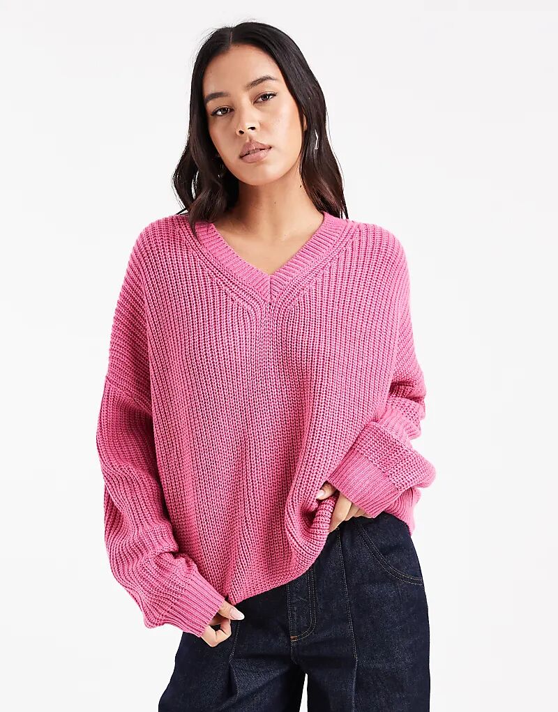 Джемпер Wednesdays Girl с V-образным вырезом розового цвета
Джемпер Wednesdays Girl с V-образным вырезом розового цвета