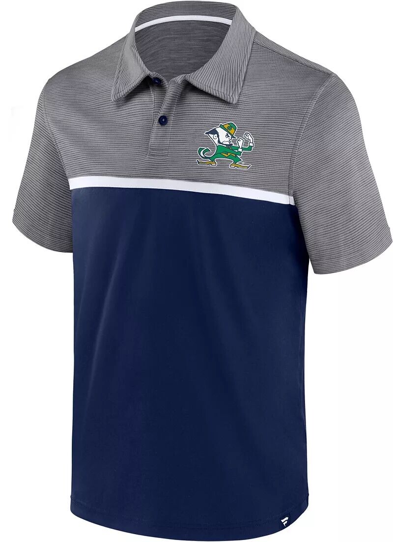 Мужская рубашка-поло NCAA Notre Dame Fighting Irish Grey/темно-синего цвета с полосками
Мужская рубашка-поло NCAA Notre Dame Fighting Irish Grey/темно-синего цвета с полосками