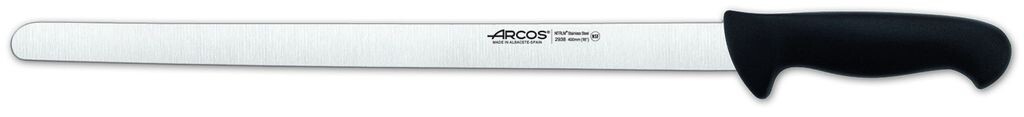 Нож для колбасы Arcos цвет - Prof 293825 из нержавеющей стали нитрум и манго, эргономичное черное лезвие из полипропилена и лезвие 40 см, витрина, оранжевый
Нож для колбасы Arcos цвет - Prof 293825 из нержавеющей стали нитрум и манго, эргономичное черное лезвие из полипропилена и лезвие 40 см, витрина, оранжевый