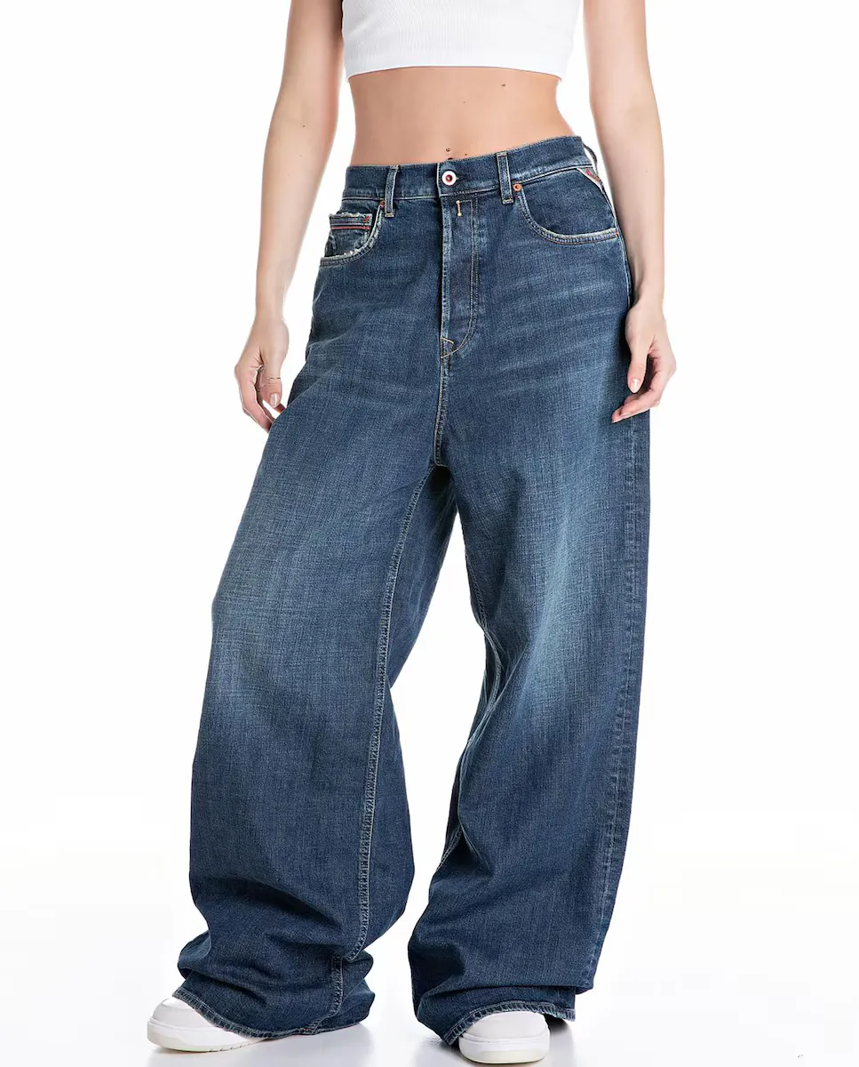 Женские широкие ковбойские джинсы с карманами Replay, темно-синий
Женские широкие ковбойские джинсы с карманами Replay, темно-синий