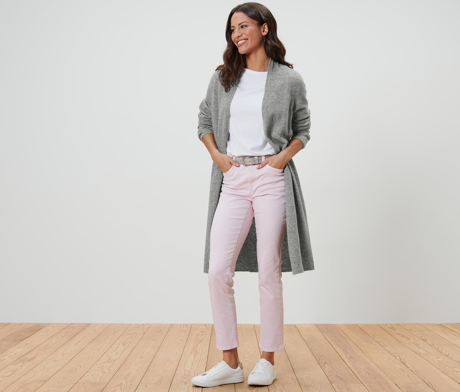 Открытый длинный кардиган Tchibo, хизер серый
Открытый длинный кардиган Tchibo, хизер серый