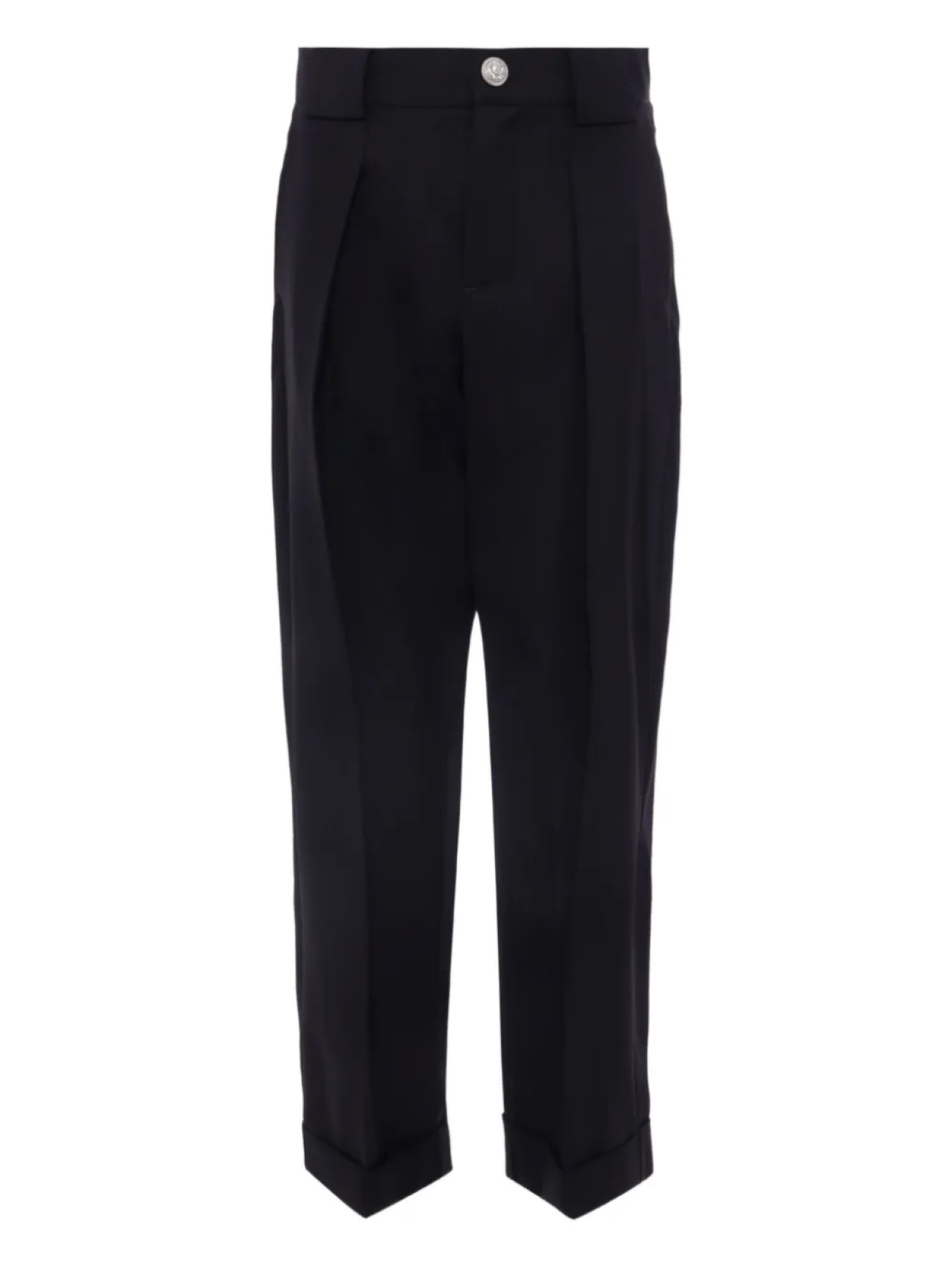 Плиссированные брюки строгого покроя Balmain Kids, черный 
Плиссированные брюки строгого покроя Balmain Kids, черный