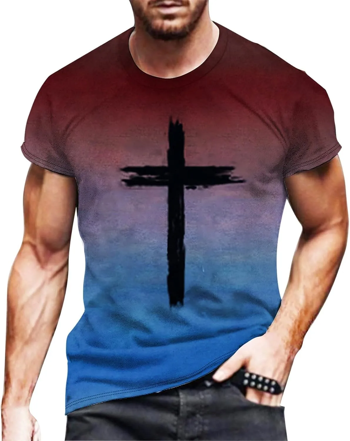 Футболка мужская Jesus Cross Graphic, короткий рукав, Muscle Fit
Футболка мужская Jesus Cross Graphic, короткий рукав, Muscle Fit