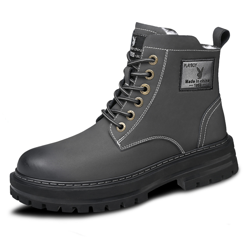 Playboy Мужские ботинки Martin серые с флисовой подкладкой, цвет Gray (Fleece-Lined) 
Playboy Мужские ботинки Martin серые с флисовой подкладкой, цвет Gray (Fleece-Lined)