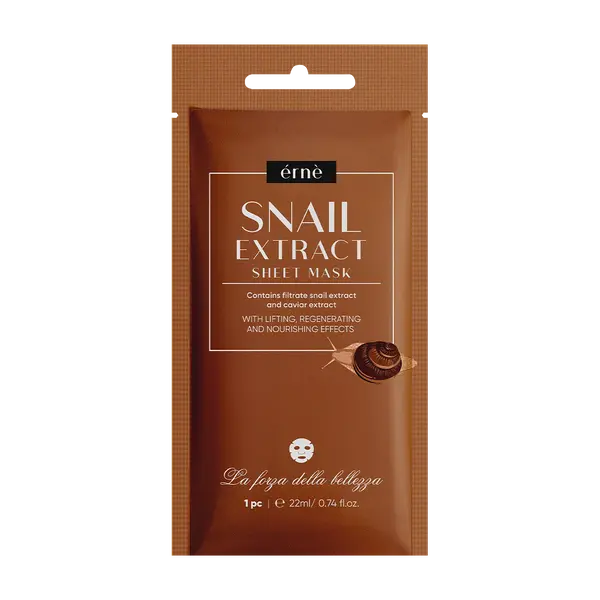 Подтягивающая и питательная маска для лица на тканевой основе с улиточной слизью, 22 мл Erne La forza della bellezza
Подтягивающая и питательная маска для лица на тканевой основе с улиточной слизью, 22 мл Erne La forza della bellezza