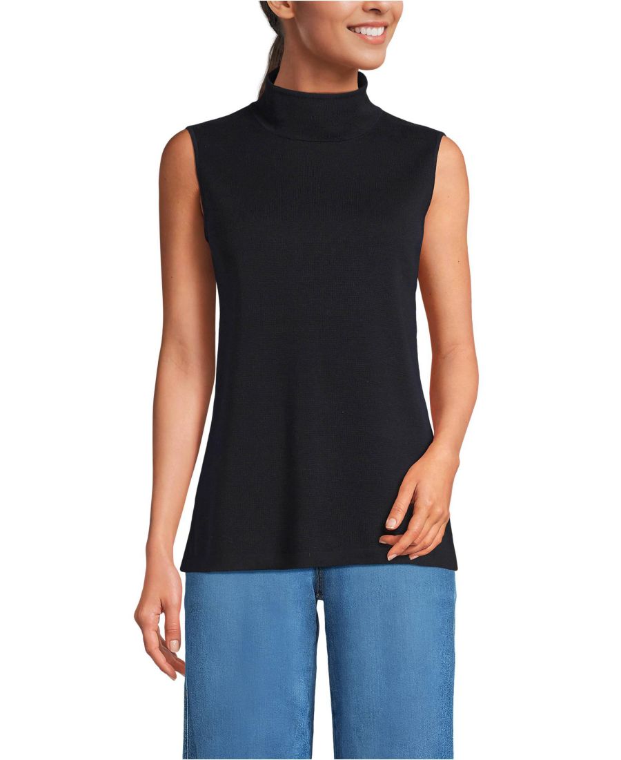 Женский тонкий крой, свитер без рукавов, имитирующий крой Lands' End, Black
Женский тонкий крой, свитер без рукавов, имитирующий крой Lands' End, Black