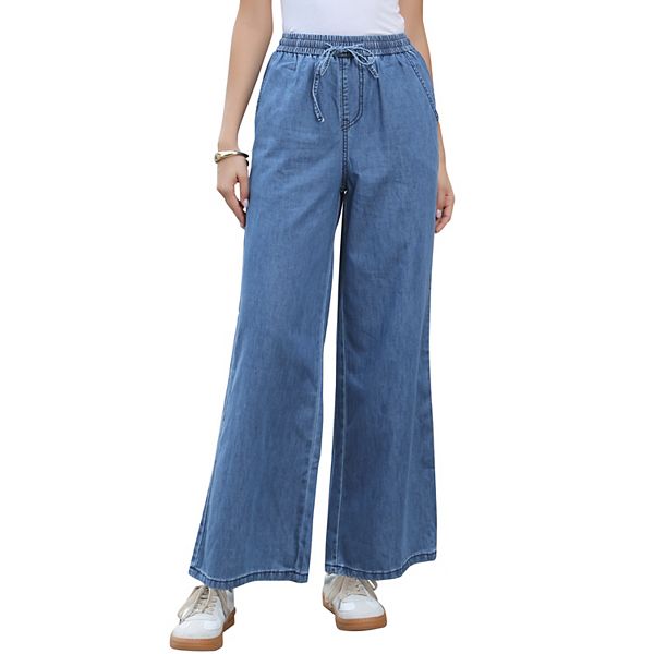 Женские джинсы wide leg с завязками и эластичным поясом Inspire Chic
Женские джинсы wide leg с завязками и эластичным поясом Inspire Chic
