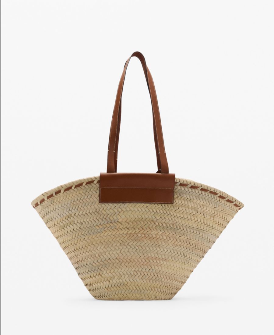 Большая женская плетеная сумка с двумя ручками из натурального волокна MANGO, Leather
Большая женская плетеная сумка с двумя ручками из натурального волокна MANGO, Leather