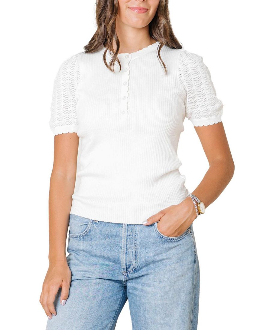 Женский свитер-поло из органического хлопка с ажурными рукавами Hope & Henry, Soft white
Женский свитер-поло из органического хлопка с ажурными рукавами Hope & Henry, Soft white