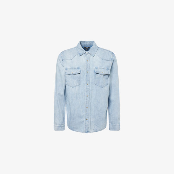 Рубашка Cazador Paige из хлопка с эффектом потертости, голубой 
Рубашка Cazador Paige из хлопка с эффектом потертости, голубой