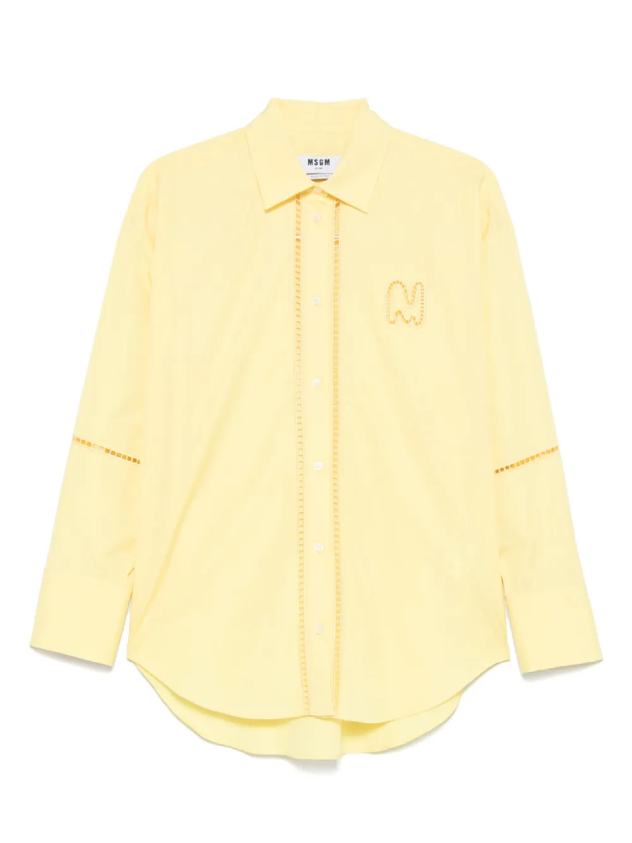 Рубашка с вышитым логотипом MSGM, желтый
Рубашка с вышитым логотипом MSGM, желтый