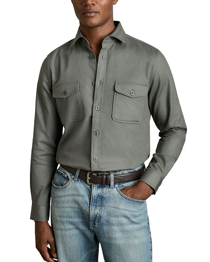 Рубашка с двумя карманами и фактурной тканью REISS, зеленый
Рубашка с двумя карманами и фактурной тканью REISS, зеленый