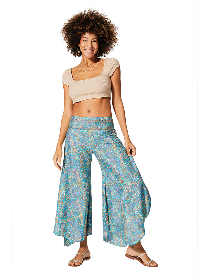 Брюки бирюзового/фиолетового цвета Aller Simplement
Брюки бирюзового/фиолетового цвета Aller Simplement