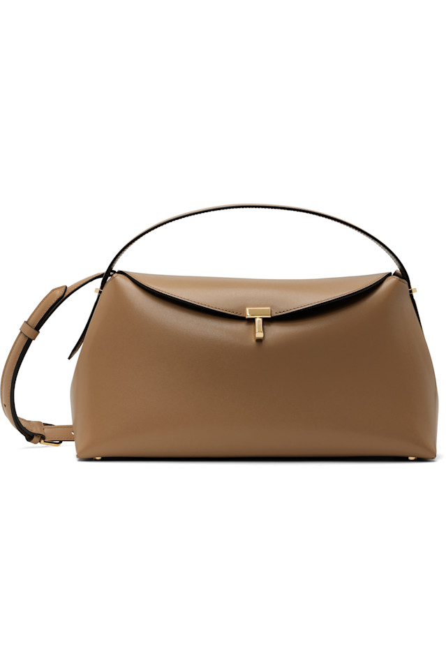 Сумка T-Lock с кожаной ручкой Toteme, коричневый
Сумка T-Lock с кожаной ручкой Toteme, коричневый