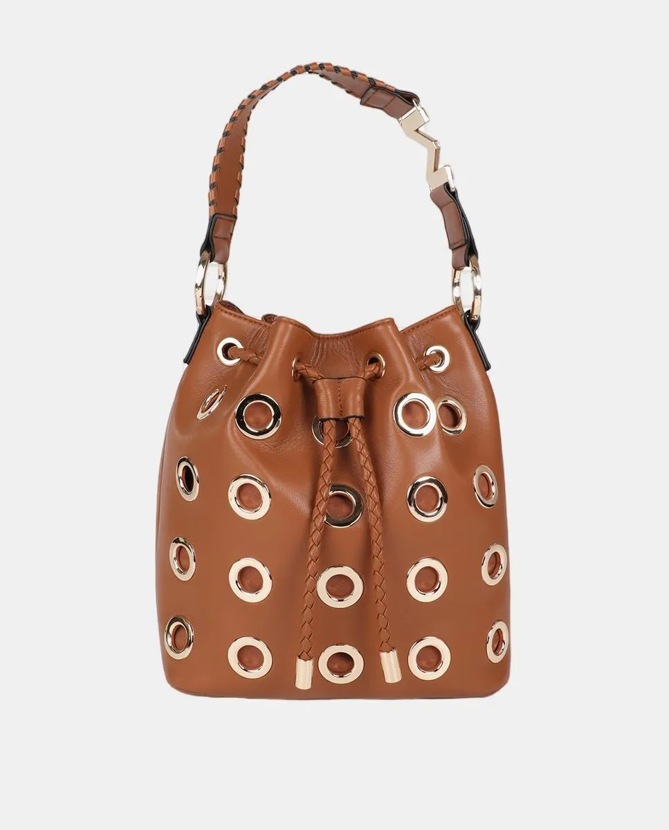 Сумка с круглыми металлизированными люверсами Lola Casademunt, песочный
Сумка с круглыми металлизированными люверсами Lola Casademunt, песочный