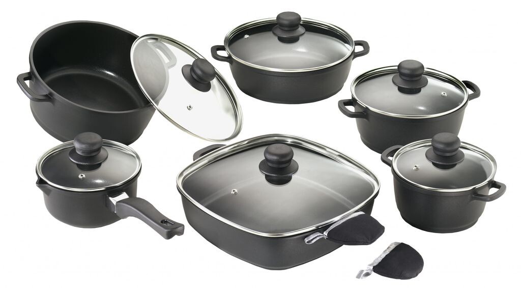 Набор кастрюль Karcher с антипригарным покрытием Teflon Classic, литой алюминий, 12 предметов
Набор кастрюль Karcher с антипригарным покрытием Teflon Classic, литой алюминий, 12 предметов