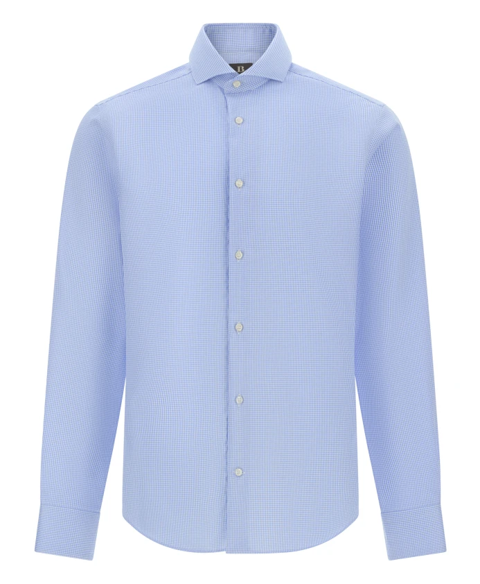 Идеальная не требующая глажки хлопковая рубашка из ткани добби приталенного кроя. Boggi Milano, синий
Идеальная не требующая глажки хлопковая рубашка из ткани добби приталенного кроя. Boggi Milano, синий