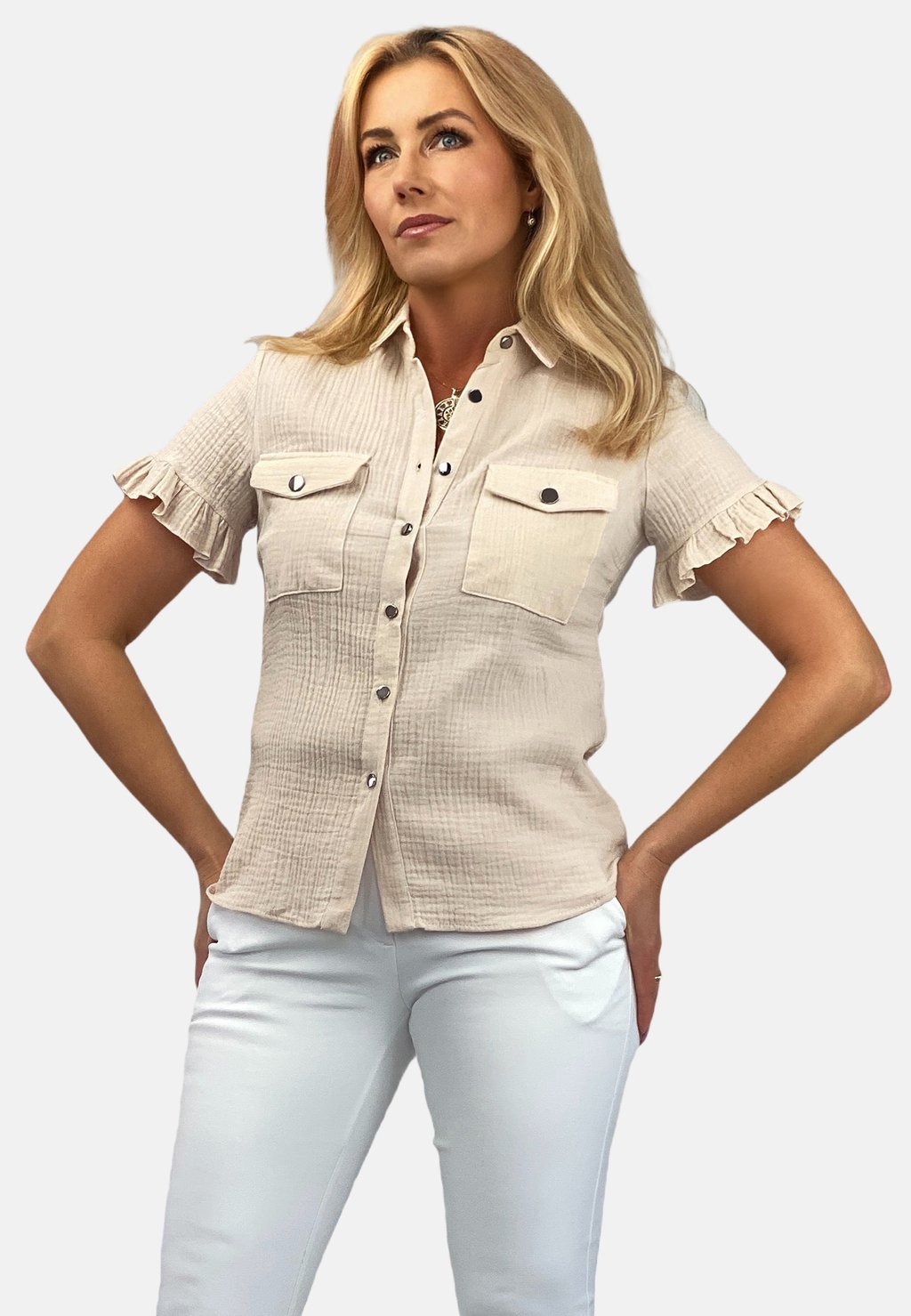 Блузка на пуговицах REGINA FASHION, цвет Nude
Блузка на пуговицах REGINA FASHION, цвет Nude