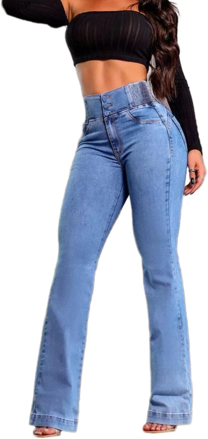 Женские джинсы клеш с высокой талией Yanyunji
Женские джинсы клеш с высокой талией Yanyunji