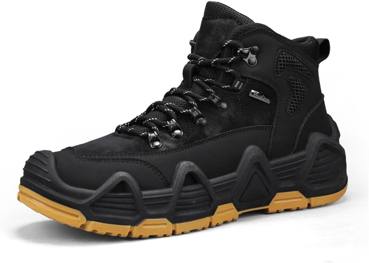 Мужские высокие треккинговые кроссовки из кожи и сетки с поддержкой голеностопа, прочная обувь для активного отдыха, для походов в горах и повседневного городского стиля Kelibasi, черный
Мужские высокие треккинговые кроссовки из кожи и сетки с поддержкой голеностопа, прочная обувь для активного отдыха, для походов в горах и повседневного городского стиля Kelibasi, черный