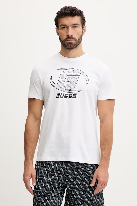 Хлопковая футболка kele Guess, белый
Хлопковая футболка kele Guess, белый