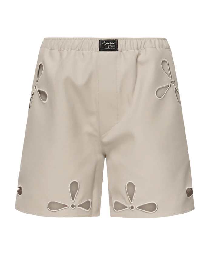 Шорты с вышивкой в виде лепестков и вырезами Coperni, бежевый
Шорты с вышивкой в виде лепестков и вырезами Coperni, бежевый