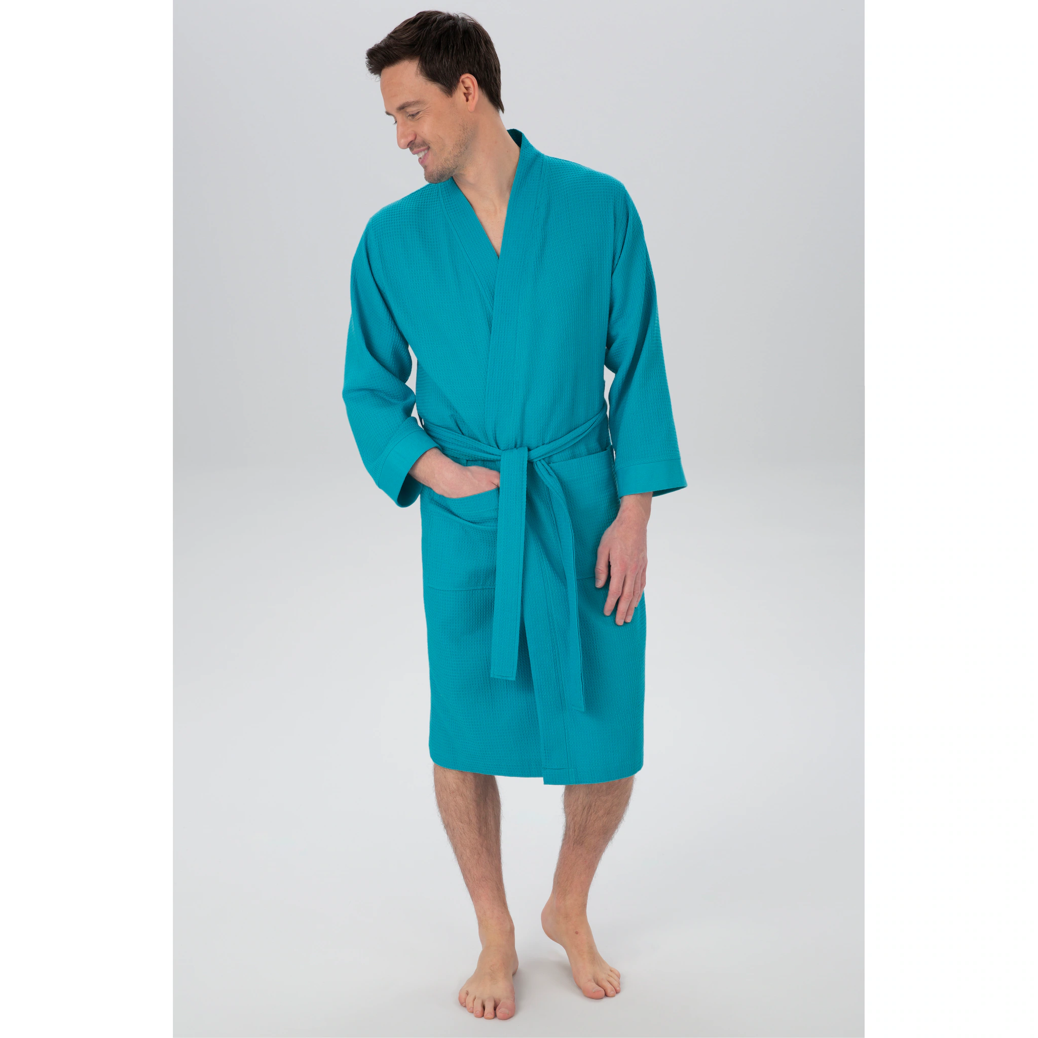 Мой домашний халат унисекс "Vanessa" (1 штука), карманы, женский и мужской, вафельное пике, очень легкое качество, S-3XL My Home, бирюзовый
Мой домашний халат унисекс "Vanessa" (1 штука), карманы, женский и мужской, вафельное пике, очень легкое качество, S-3XL My Home, бирюзовый