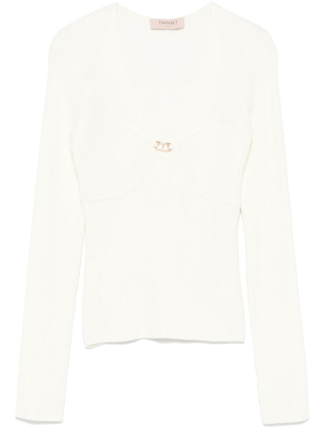 TWINSET овальная Т-образная пластина сверху, белый
TWINSET овальная Т-образная пластина сверху, белый