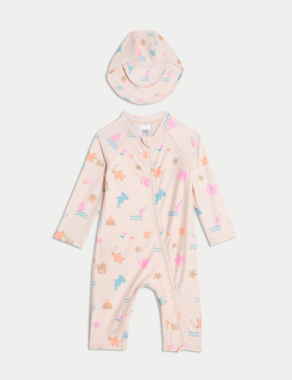 Комплект из 2 купальников Sealife Zip All In One и шапочки Marks & Spencer, цвет Peach mix
Комплект из 2 купальников Sealife Zip All In One и шапочки Marks & Spencer, цвет Peach mix