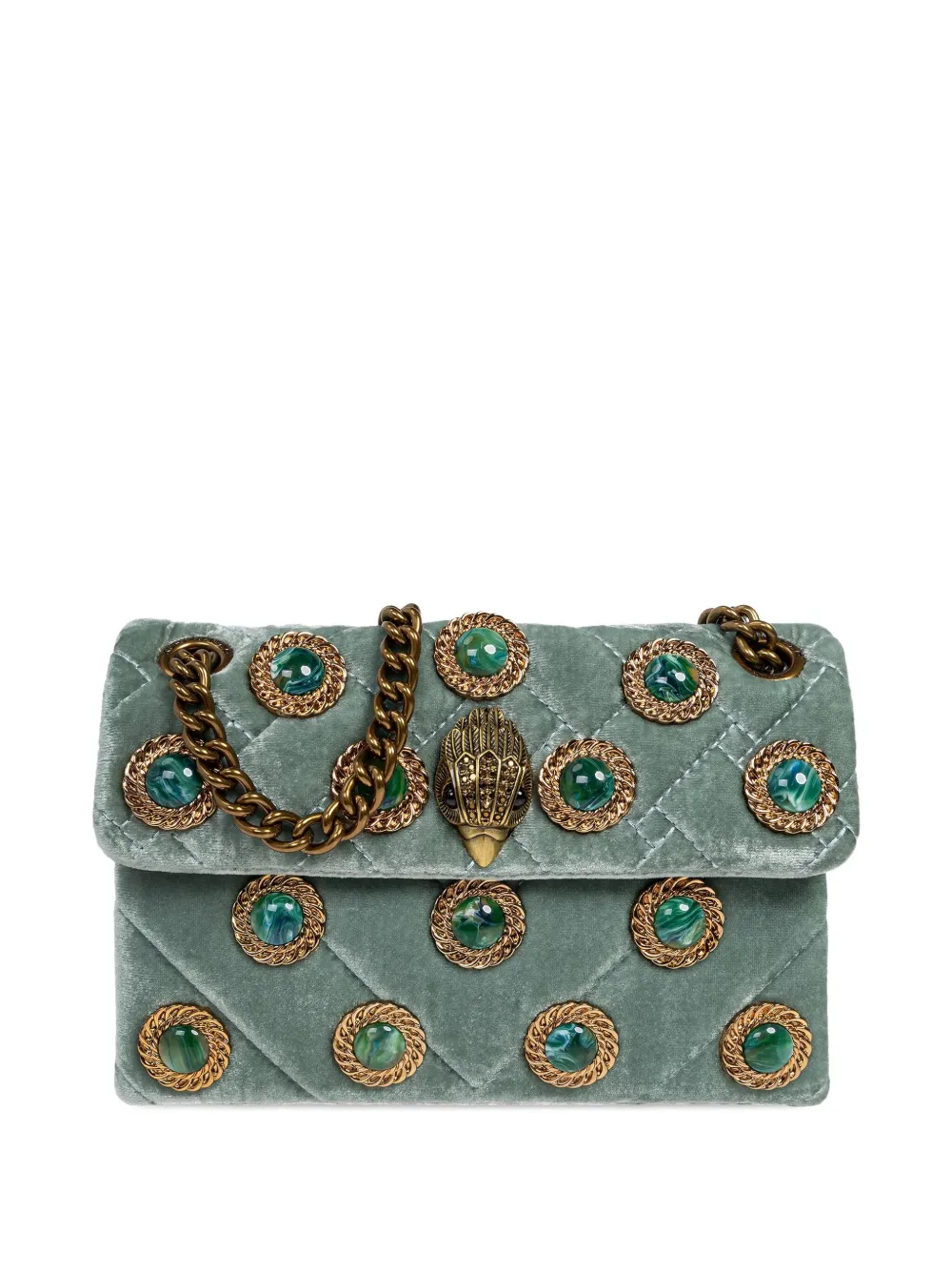 Бархатная мини-сумка на плечо с цепочкой Kurt Geiger London, зеленый
Бархатная мини-сумка на плечо с цепочкой Kurt Geiger London, зеленый